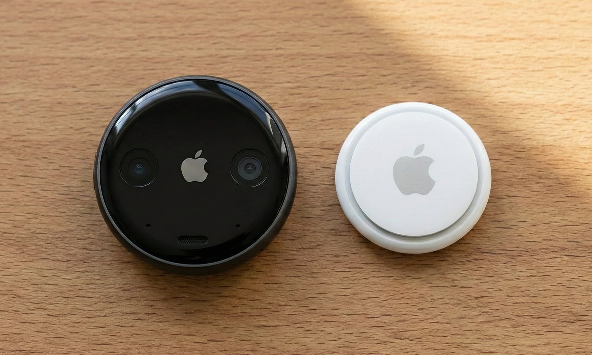 Concept — the AirTag-sized pendant